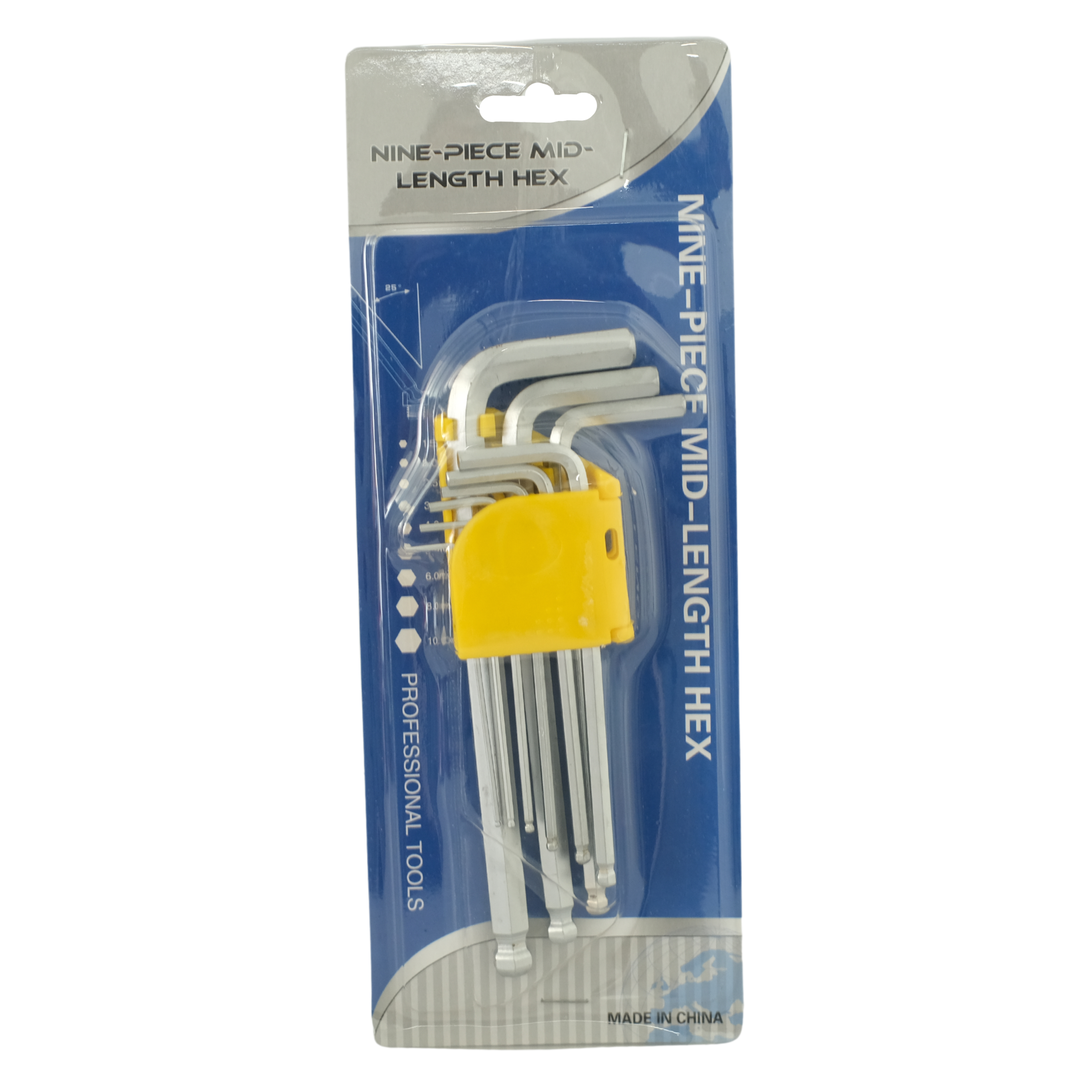 MID LENGTH HEX KEYS 9 PCS